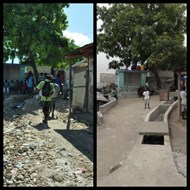 Foto Haïti voor en na het project