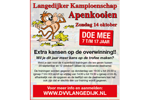 Doe mee met het 6e Langedijker kampioenschap Apenkooi