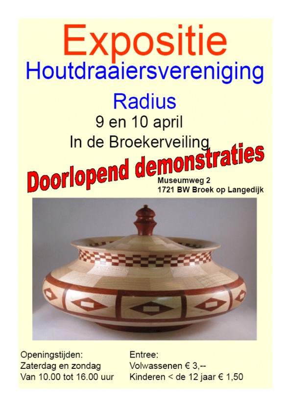 Expositie Houtdraaiersvereniging Radius in Museum Broeker Veiling