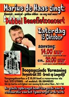 Benefiet dubbelconcert Marius de Haas in Doopsgezinde Kerk