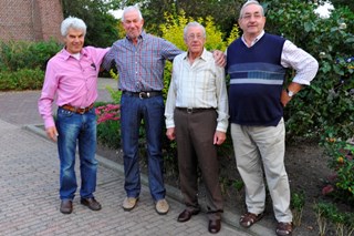 vlnr. Piet Balder, Dirk Jan Slot, Arie van Daalen, Jaap Kruk (foto F. den Nijs)