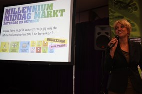 Presentatie van Marlon van Dijk over Millennium Venture Competition 2015