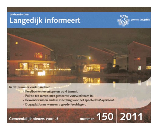 Vernieuwde gemeentelijke uitgave Langedijk informeert