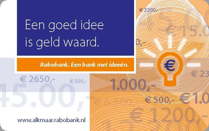 Coöperatief dividend Rabobank Alkmaar e.o.: Als u een goed doel heeft, zorgen wij voor de middelen