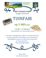 Tuinfair op 5 mei bij Het Veilige Dak
