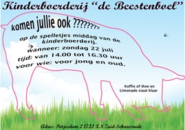 Spelletjesmiddag bij kinderboerderij De Beestenboel