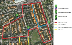 Het nieuwe parcours van de beddenrace in Langedijk