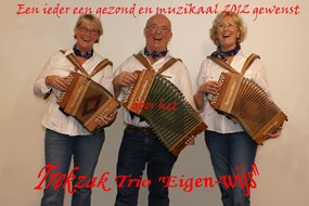 Trekzaktrio Eigenwijs treedt op in Sint Pancras