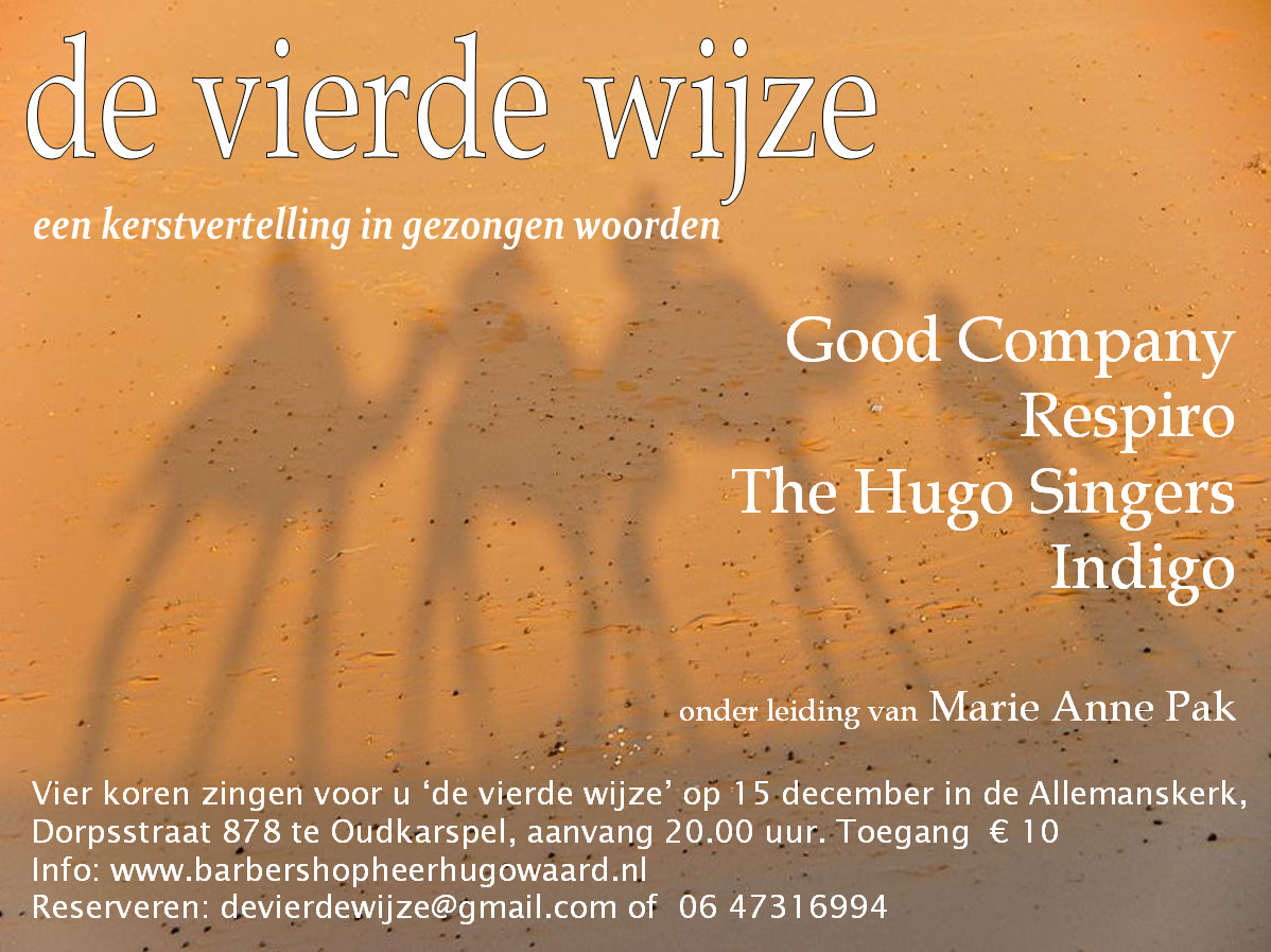 De Vierde Wijze, een bijzonder kerstconcert in de Allemanskerk
