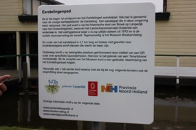Het bord voor Museum Broeker Veiling
