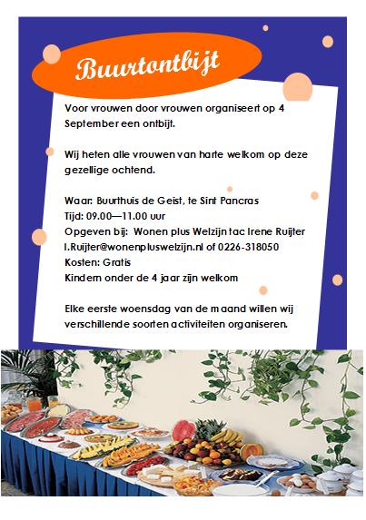 Vrouwenontbijt in Sint Pancras