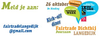 Kick-off Fairtrade Diner in Langedijk op 26 oktober