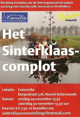 Het Sinterklaascomplot op 24 en 30 november in Concordia