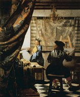 Johannes Vermeer: Allegorie op de schilderkunst (Kunsthistorisches Museum, Wenen)