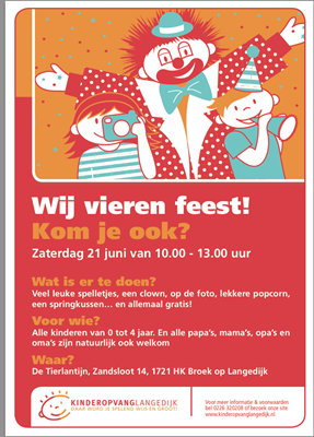 Zomerfeest bij Kinderopvang Langedijk voor alle kinderen 0-4 jaar