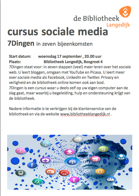 Cursus Sociale Media in bibliotheek Langedijk