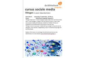 Cursus Sociale Media in bibliotheek Langedijk