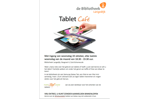 Tabletcafé in bibliotheek Langedijk vanaf 22 oktober