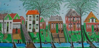 Tentoonstelling West-Friese Naiëven in galerie Kraayeveld (schilderij Cor Kaaij)