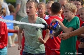 Vol inspanning bij de schoolspuitwedstrijden (foto E. Hooiveld)