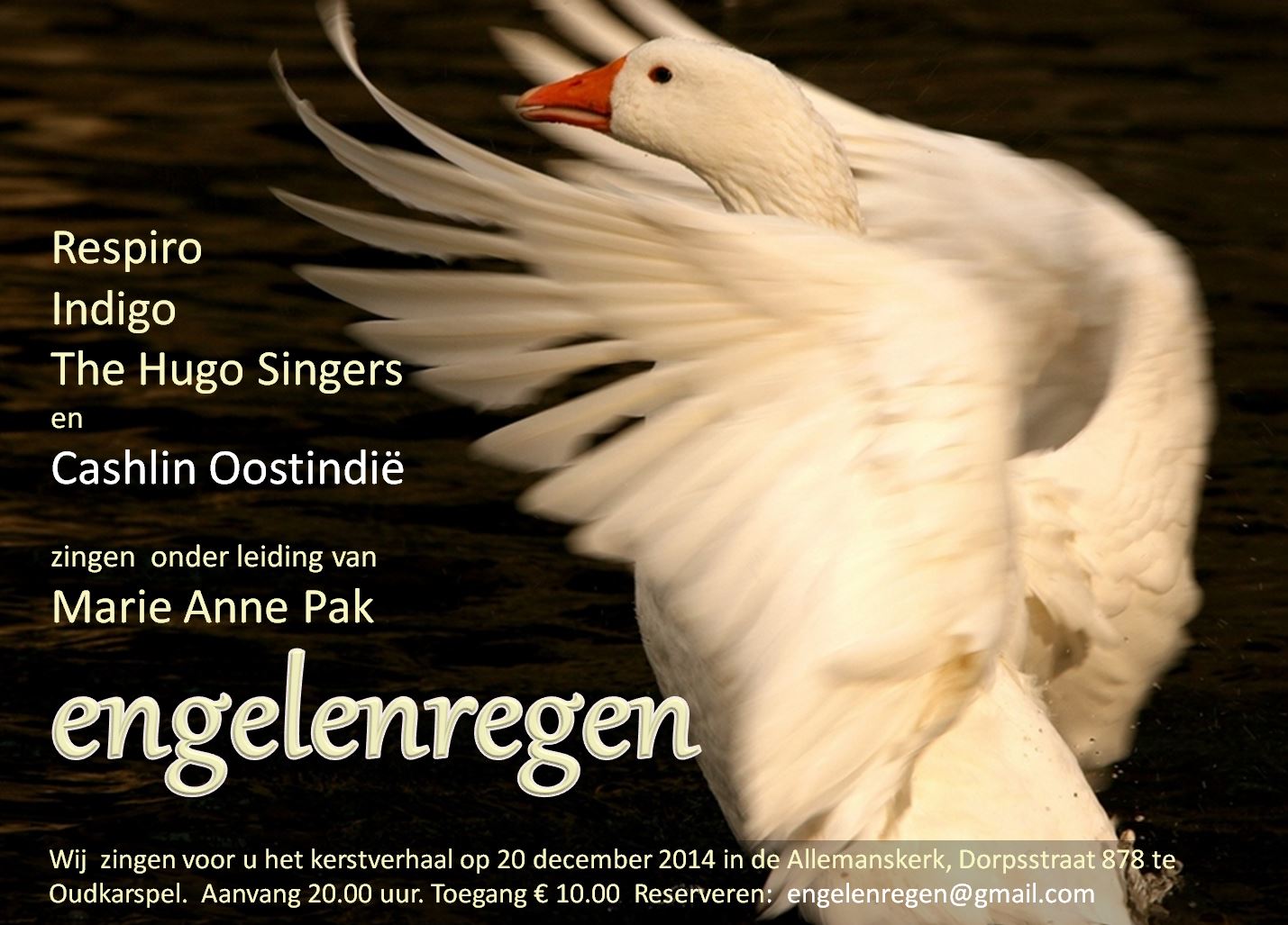 Kerstconcert ’Engelenregen’  in Allemanskerk