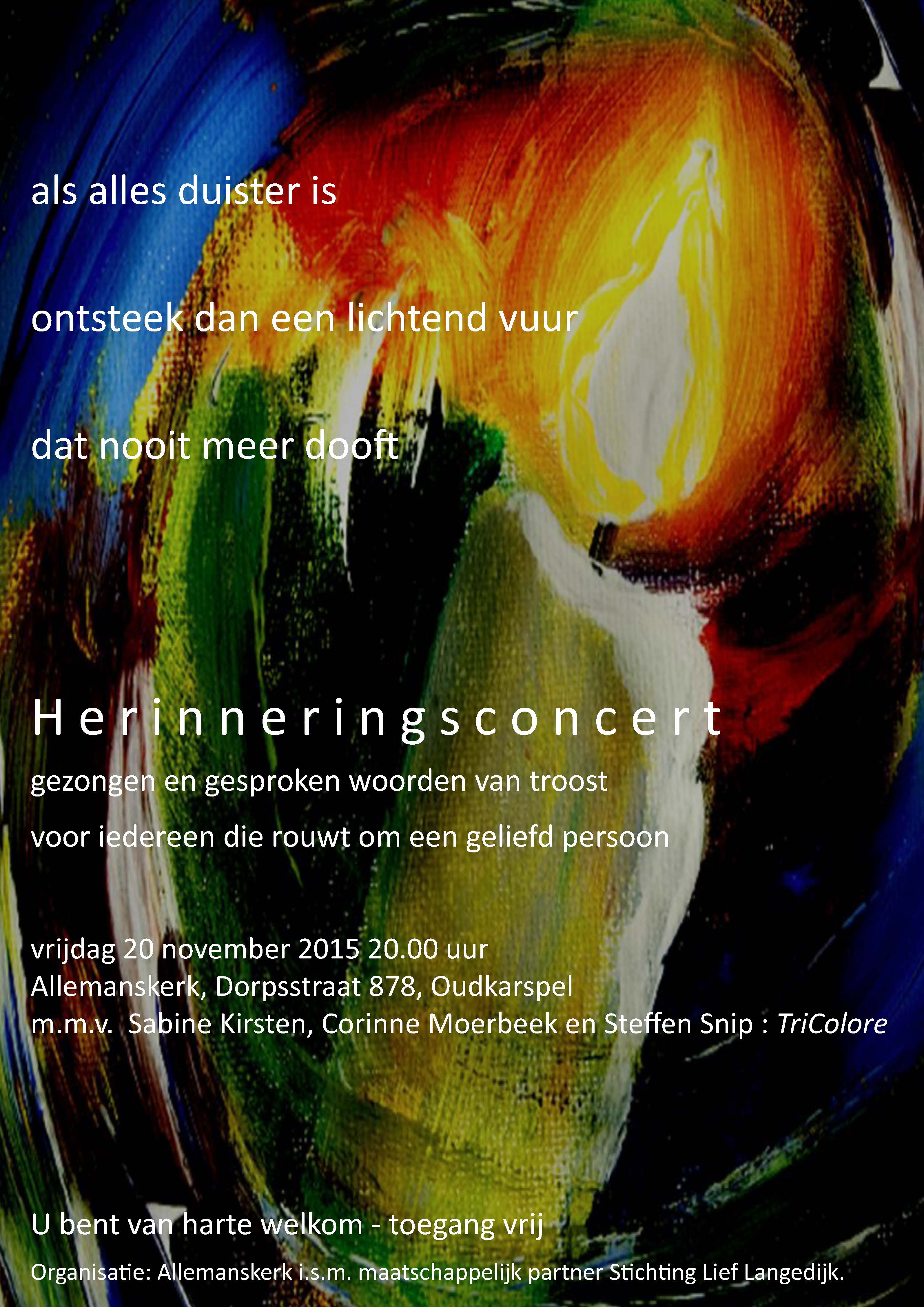 Herinneringsconcert in Allemanskerk