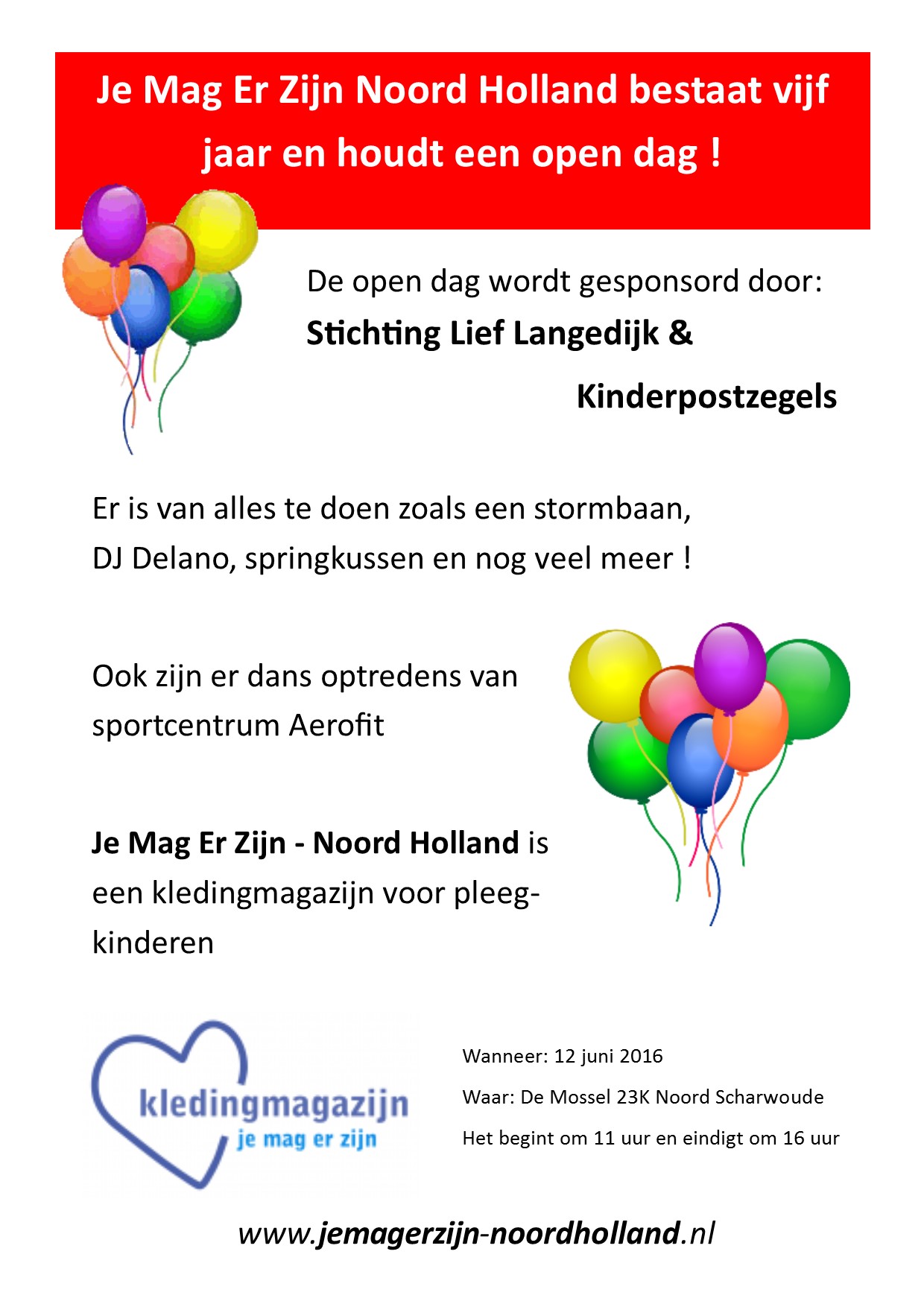 Open Dag Je Mag Er Zijn Noord-Holland op 12 juni