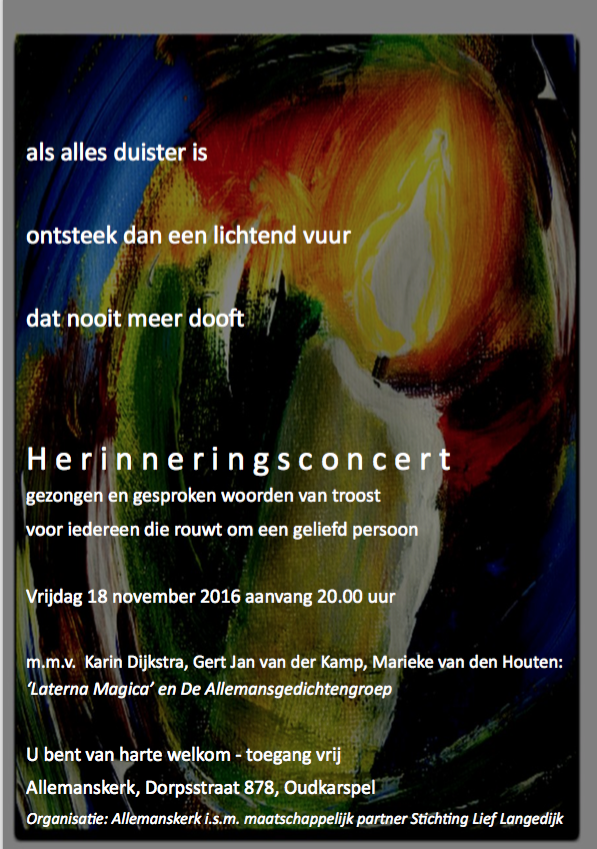 Herinneringsconcert in de Allemanskerk 2016