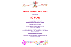 50 jarig bestaan Ritmisch Koor Sint Jan de Doper