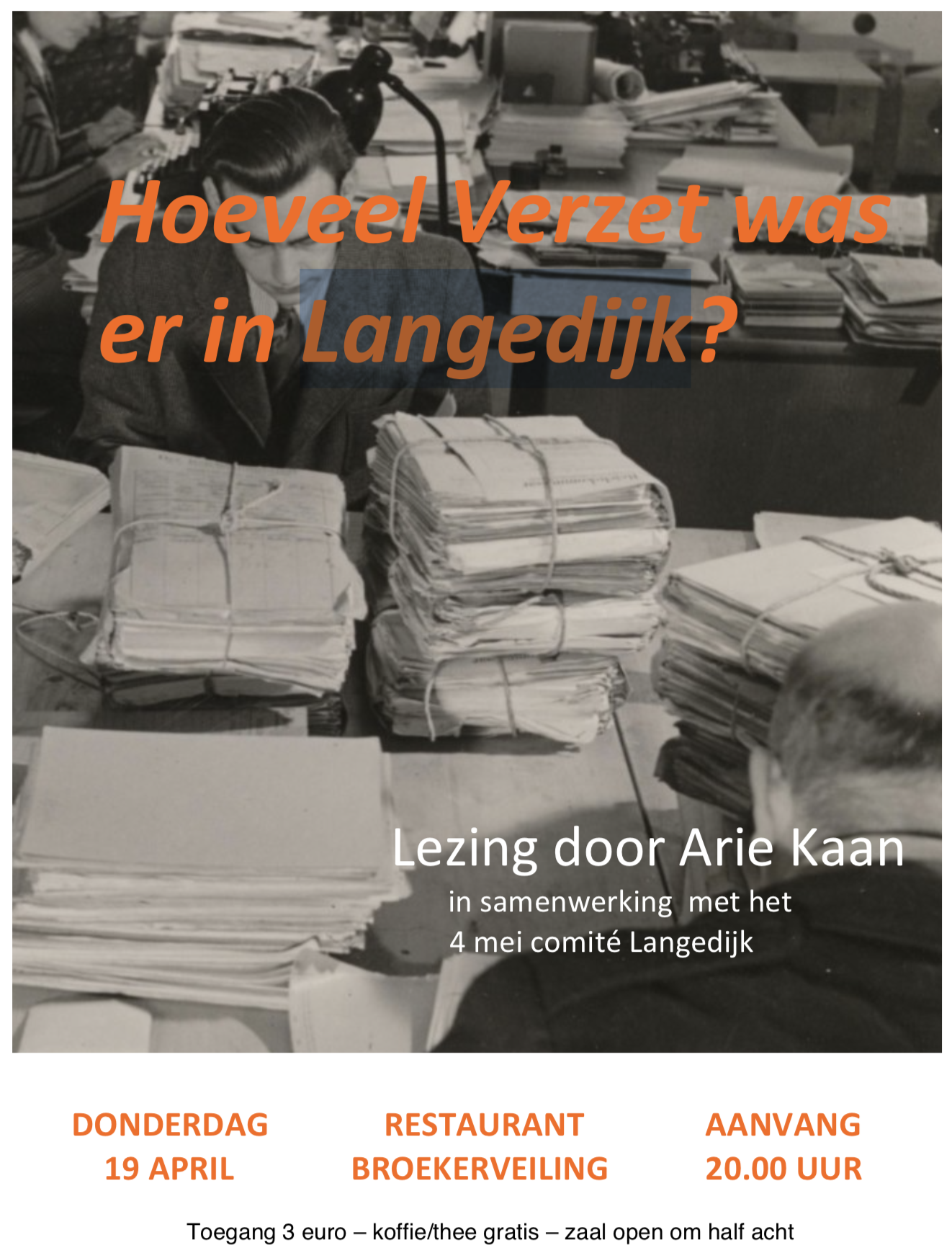 Presentatie over het Verzet in Langedijk