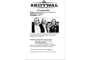 Skotwal geeft op 15 september een optreden in Sint Pancras