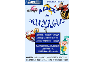 Kidsgroep Caecilia speelt musical 'Alice in Wonderland'