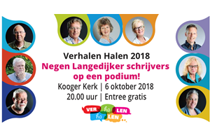 Verhalen Halen 2018 met negen auteurs op het podium