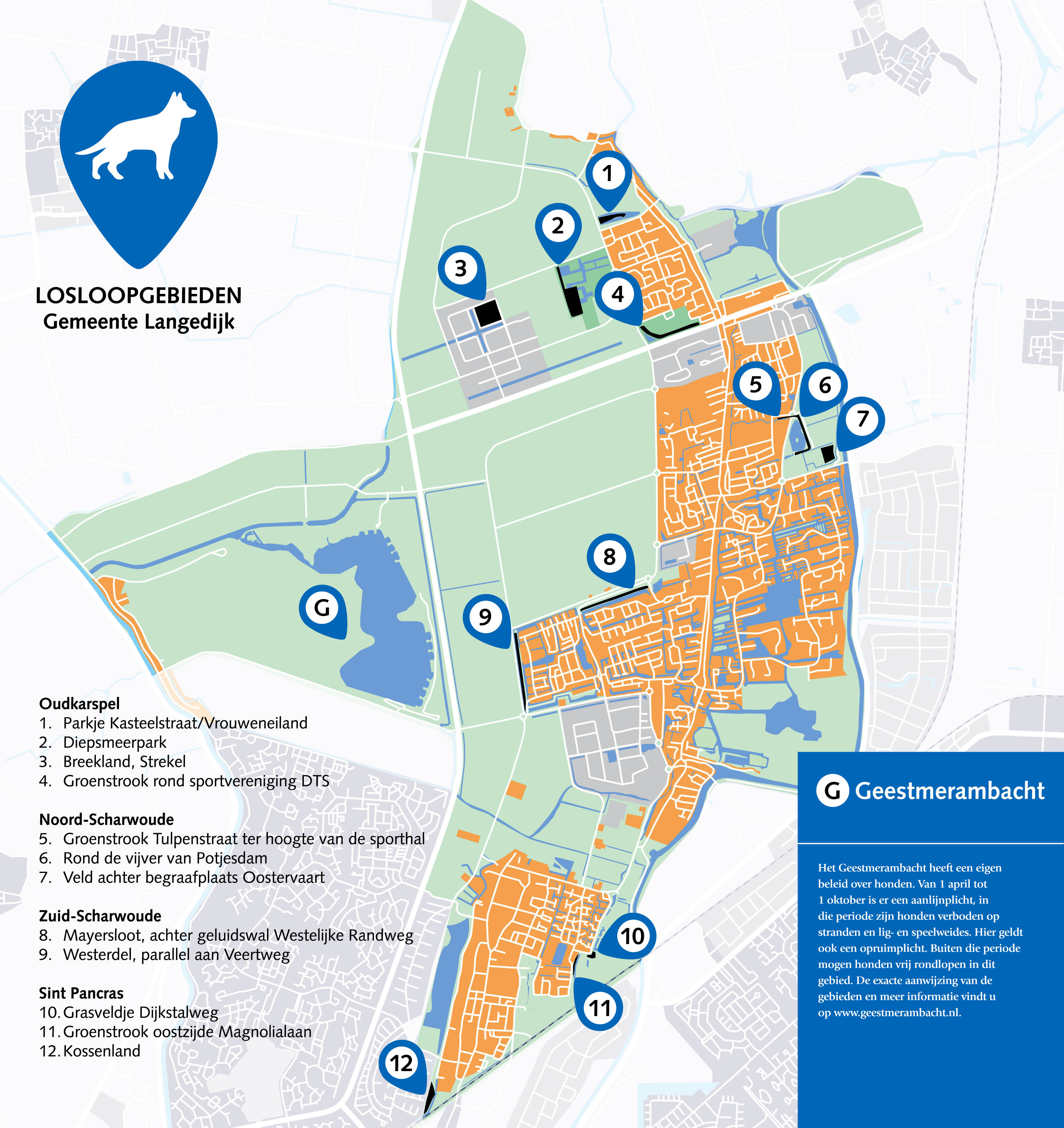 Honden mogen los in aangewezen gebieden in Langedijk